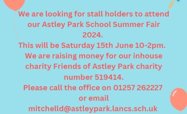 Image of Summer Fair Stall Holders Wanted....